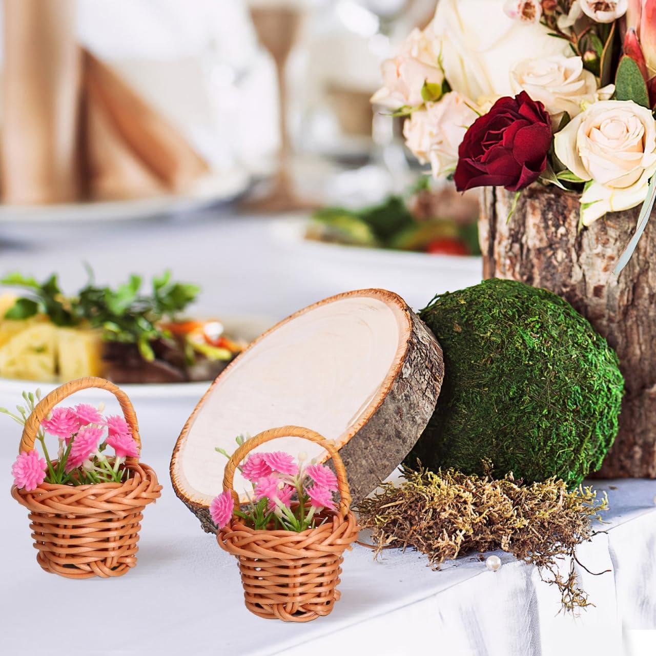 Cestas Miniatura Tejidas Happyyami 10 Piezas Decorativas