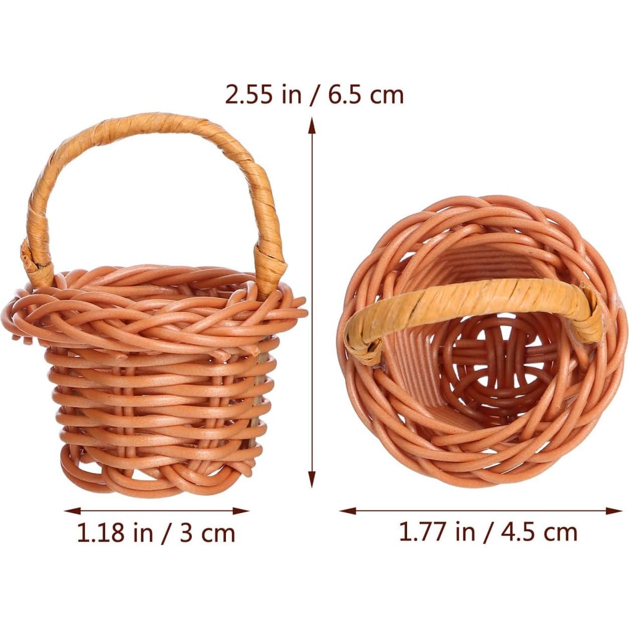 Cestas Miniatura Tejidas Happyyami 10 Piezas Decorativas