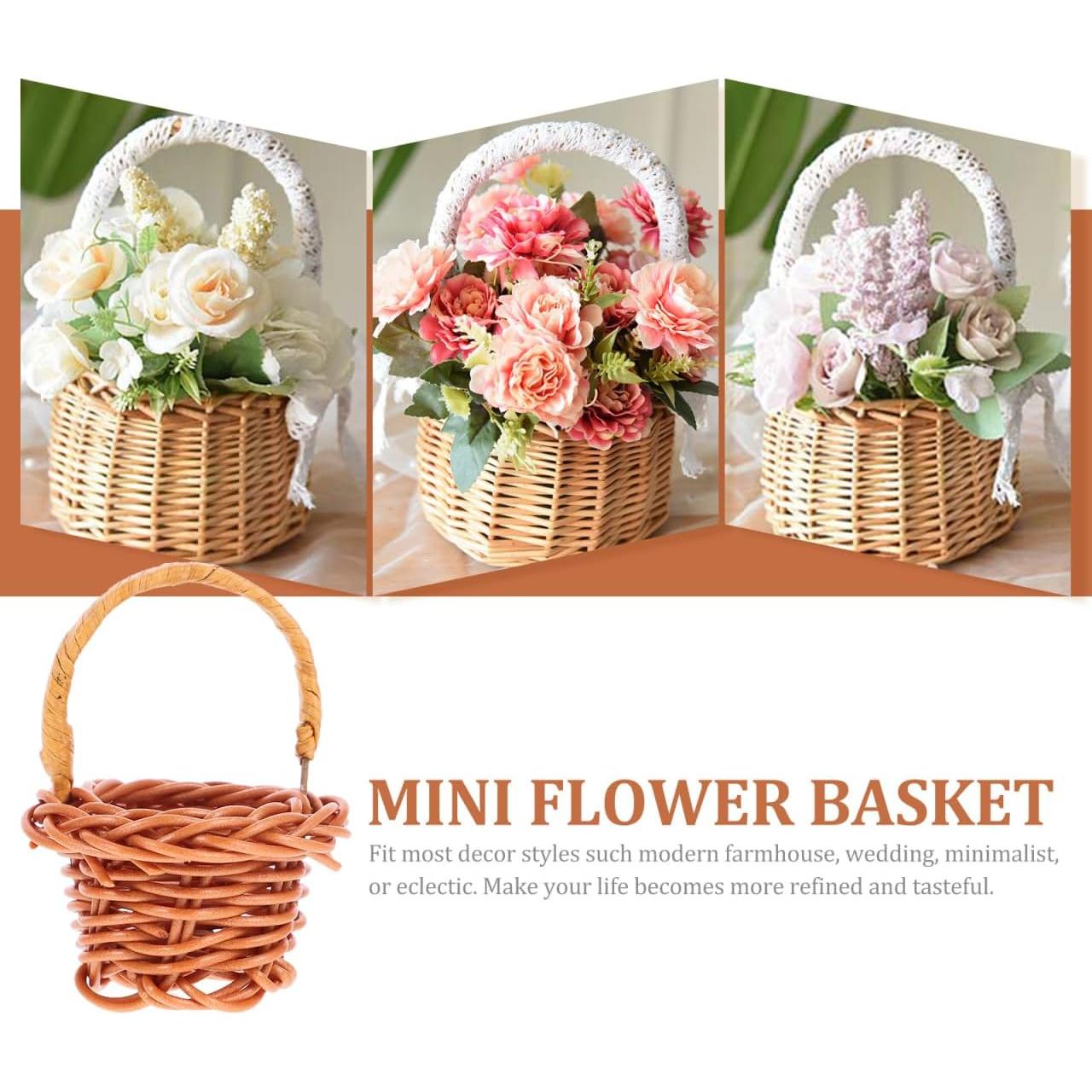 Cestas Miniatura Tejidas Happyyami 10 Piezas Decorativas