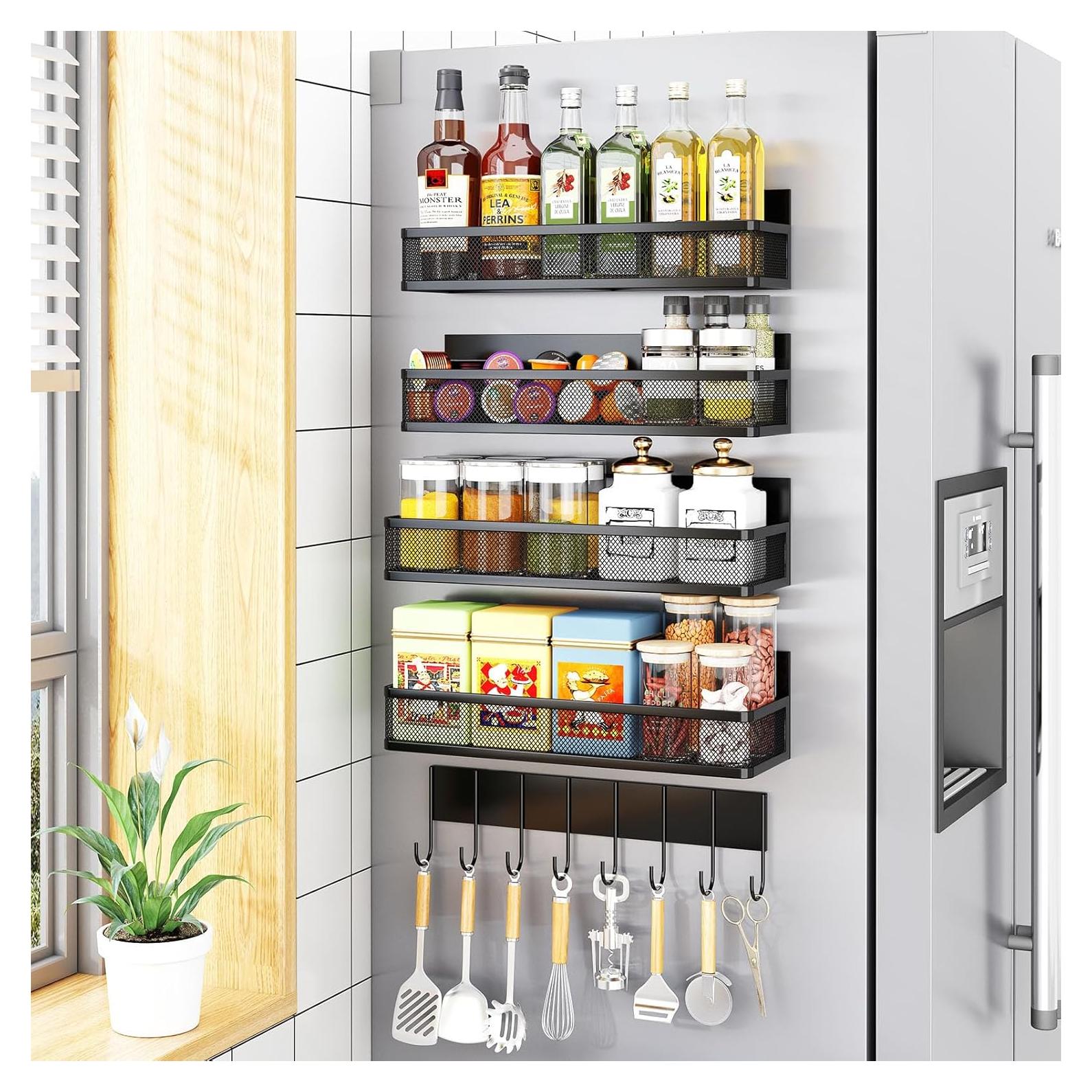 Estante Magnético Aufworld para Especias y Utensilios - 5 Piezas