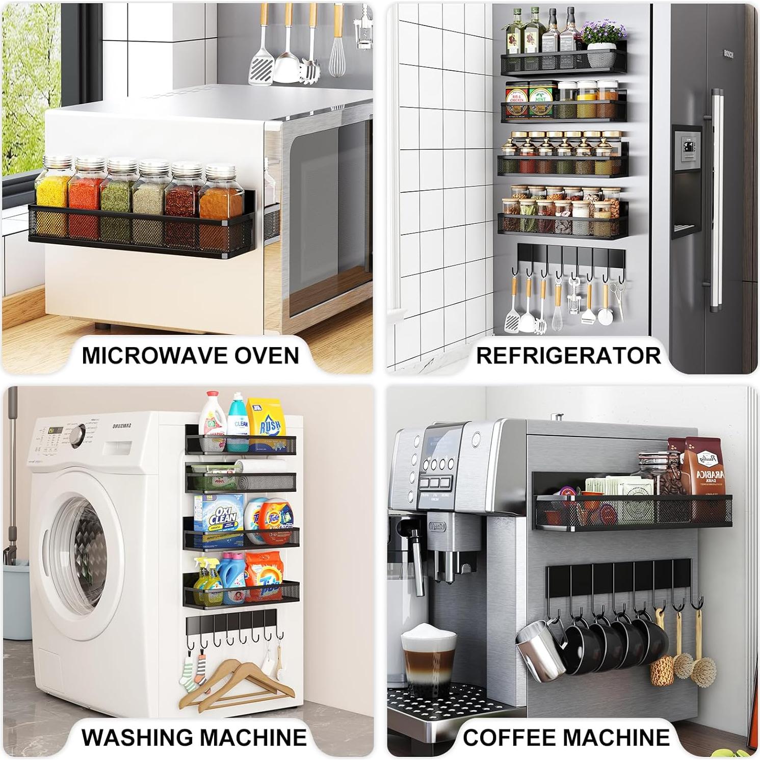 Estante Magnético Aufworld para Especias y Utensilios - 5 Piezas