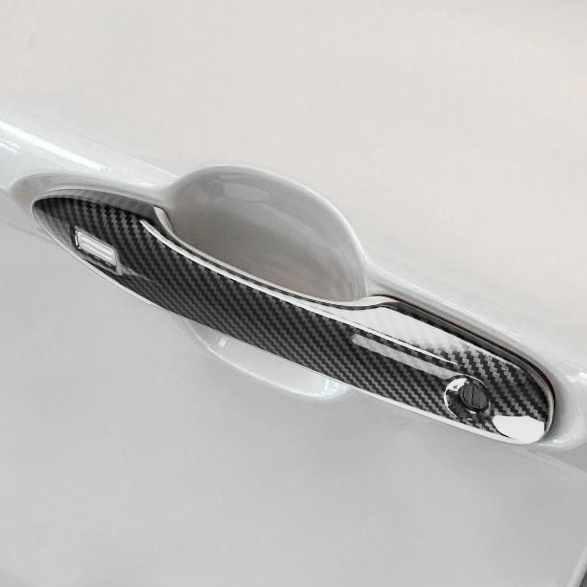 Cubierta Manija Puerta Auto DLOVEG Fibra Carbono Toyota 2018-2025