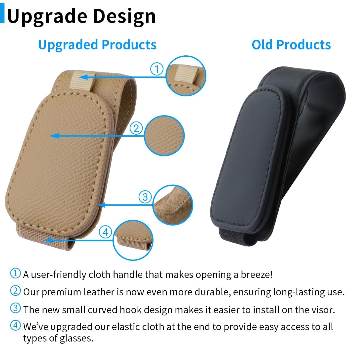 Soporte Magnético para Gafas de Sol Yuoyar - 2 Piezas Beige