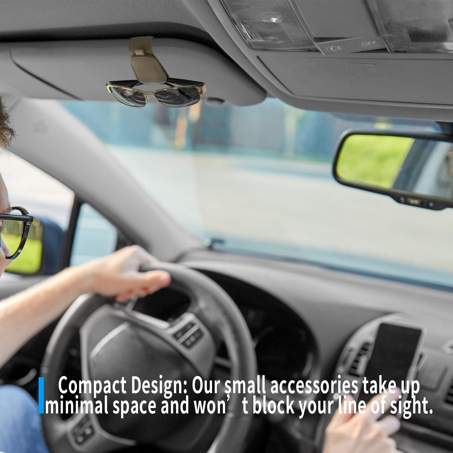 Soporte Magnético para Gafas de Sol Yuoyar - 2 Piezas Beige