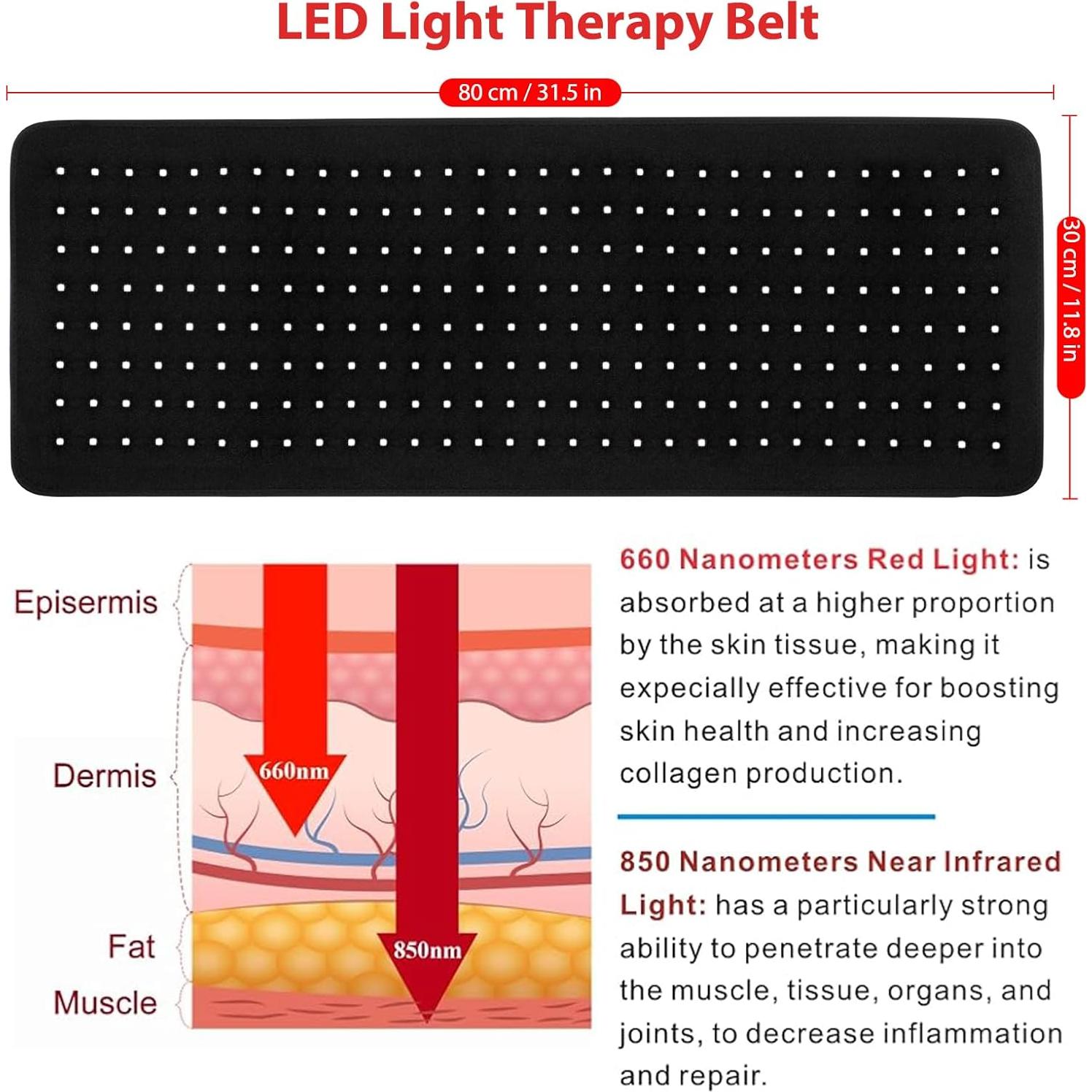 Almohadilla Terapia Luz Roja LOVTRAVEL 80x30cm 36W