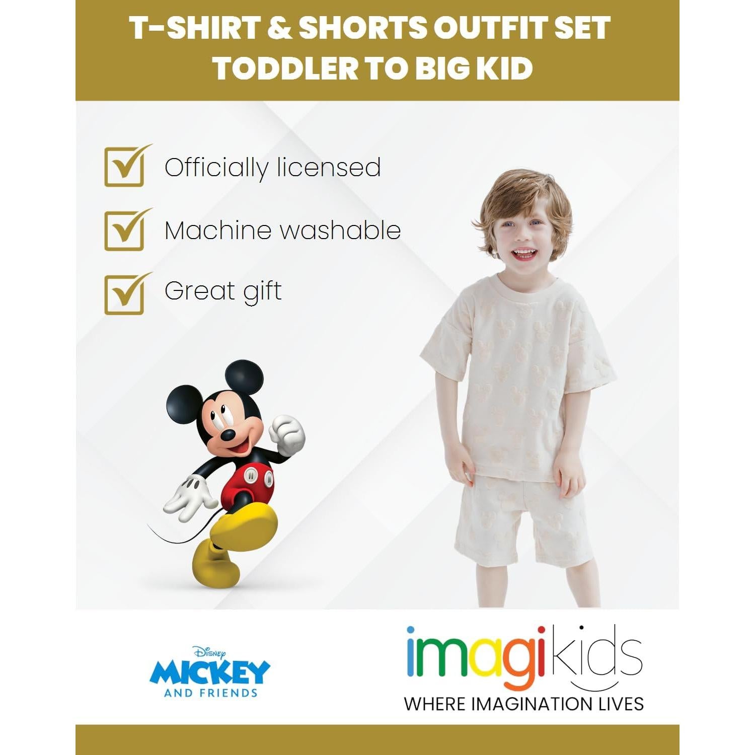 Conjunto camiseta y pantalones cortos Disney Mickey 2T-10-12