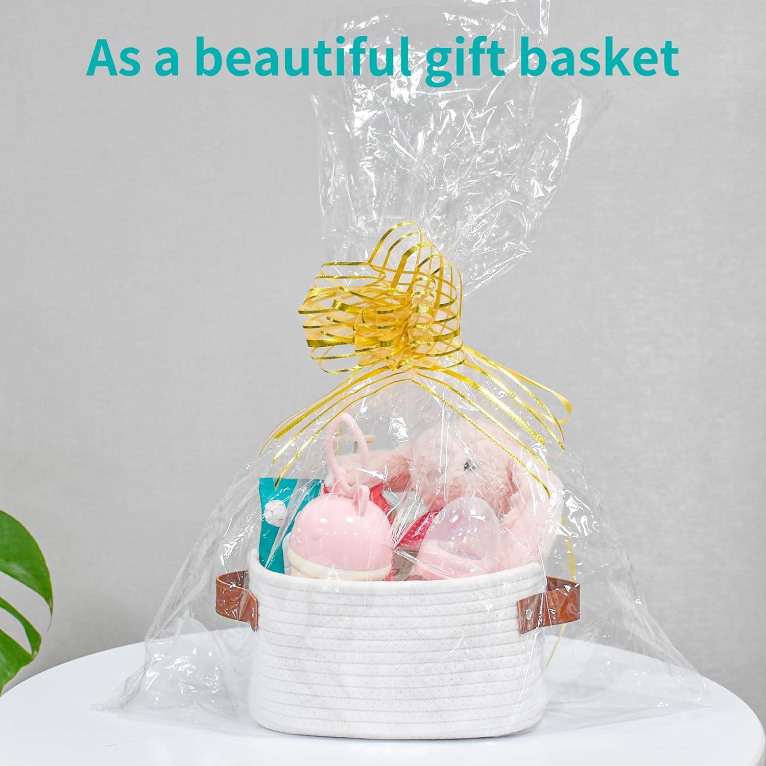 Cesta de Almacenamiento ABenkle Mini Algodón Blanca 22x16x12cm