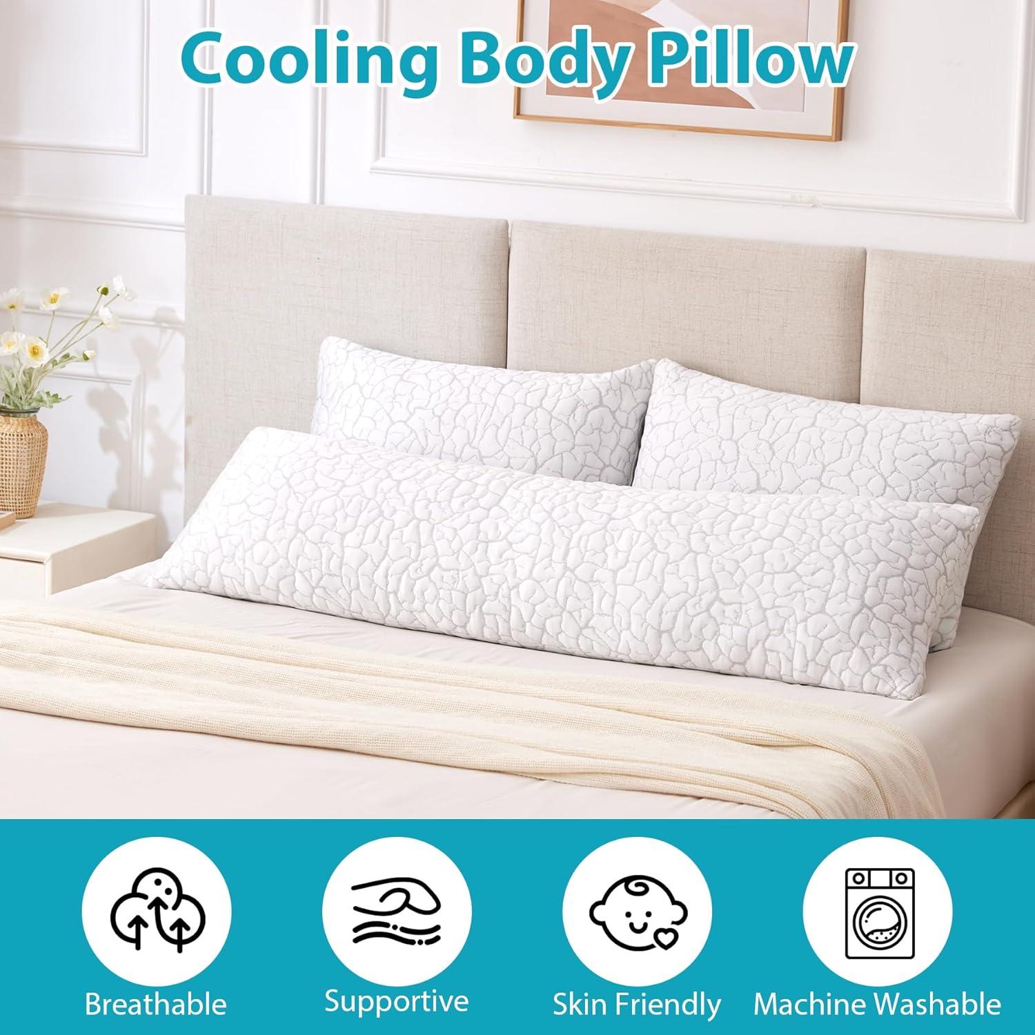 Almohada Corporal Refrigerante WGAKCED 50.8x137.2 cm Ajustable