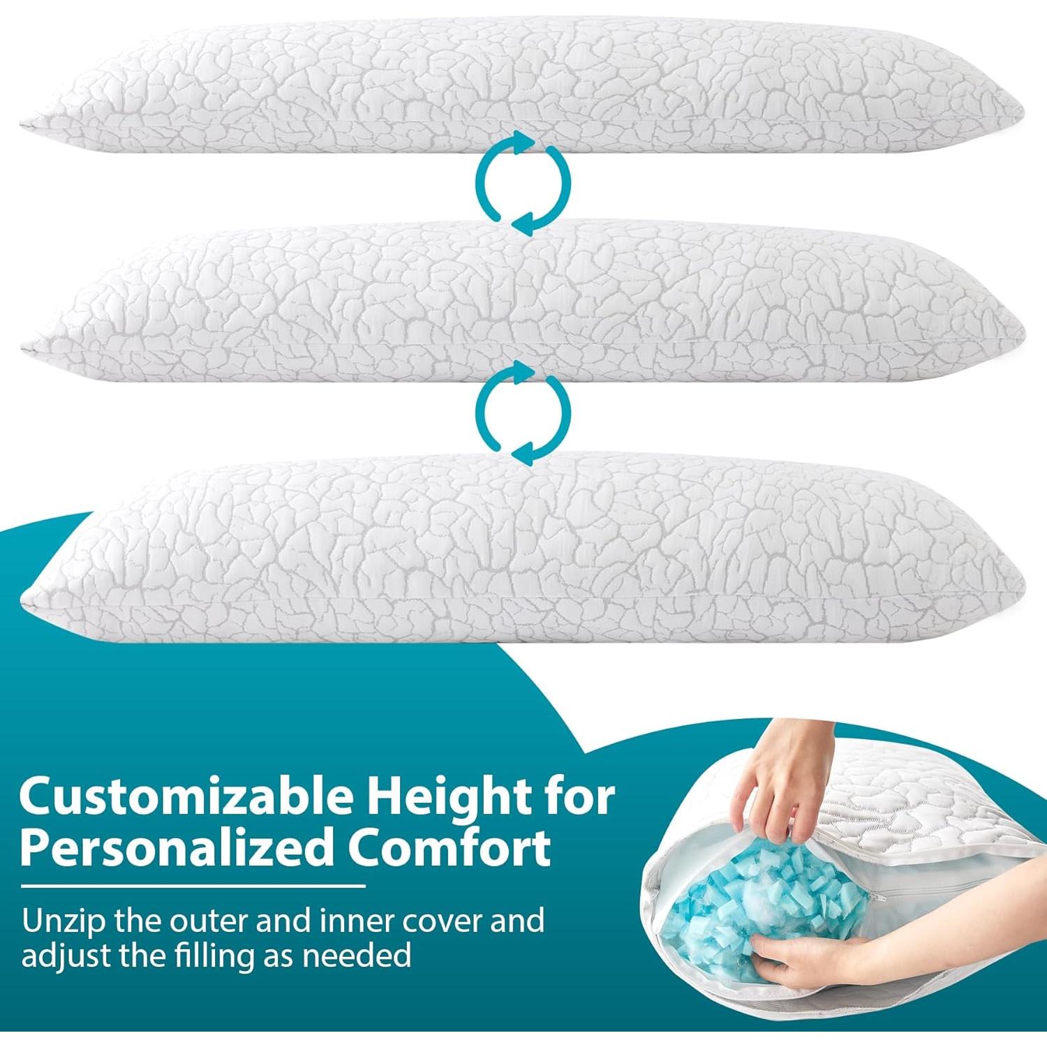 Almohada Corporal Refrigerante WGAKCED 50.8x137.2 cm Ajustable