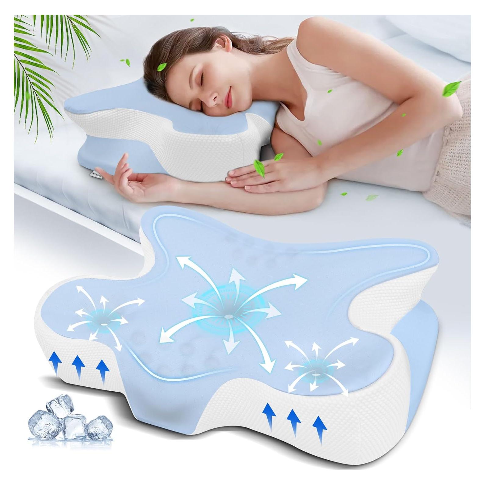 Almohada Cervical Ergonómica Mixiniso CS-1468 con Funda Refrigerante