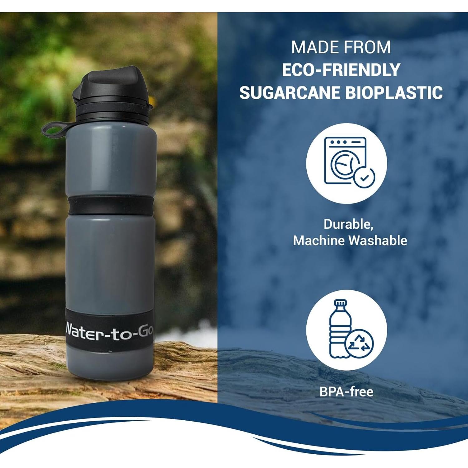 Botella de Agua Filtrada WATER TO GO 750ml Bioplástico