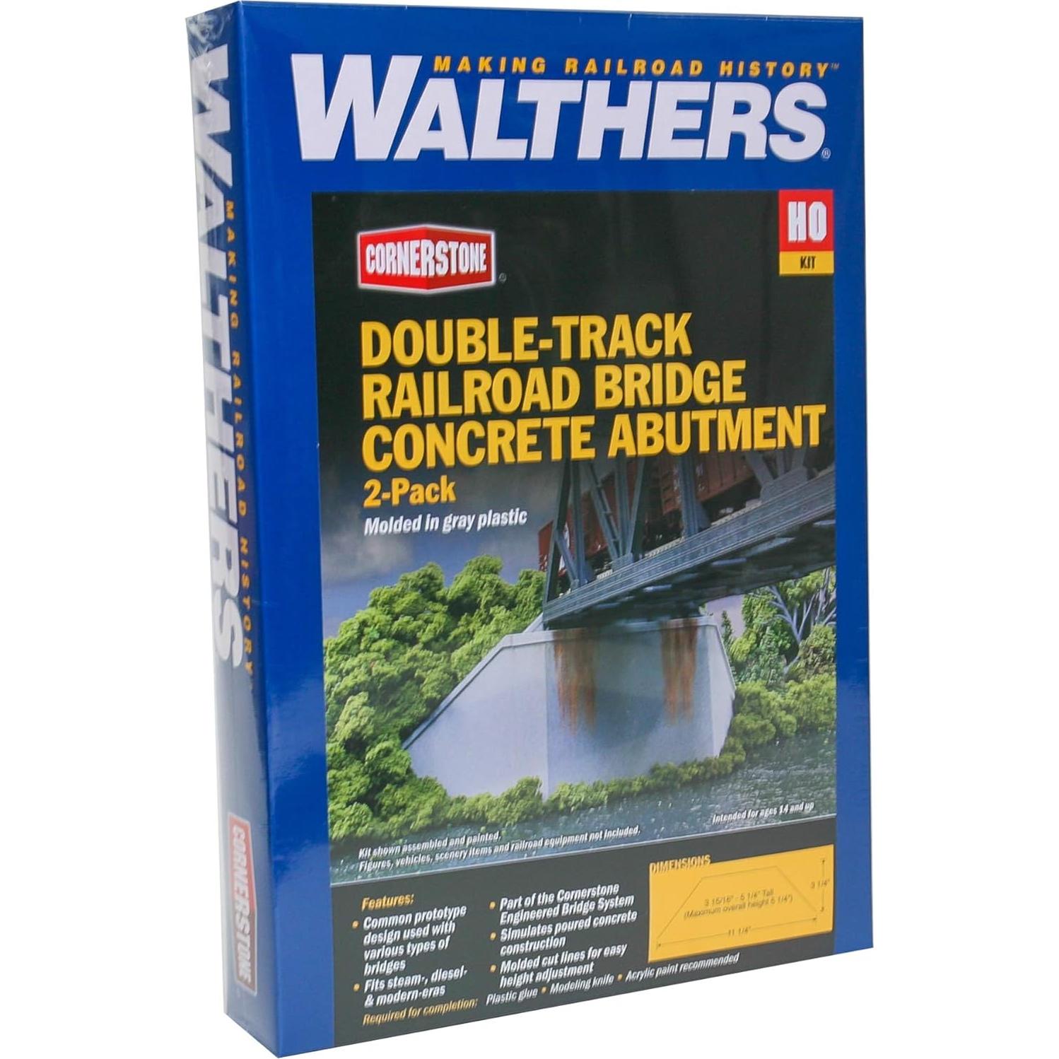 Apoyos de Puente Ferroviario Walthers Cornerstone 2 Piezas