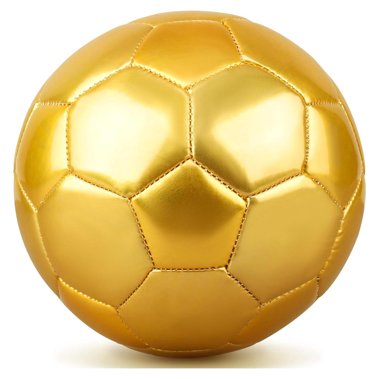 Mini balón de fútbol DLUGOPIS dorado tamaño 2 para niños