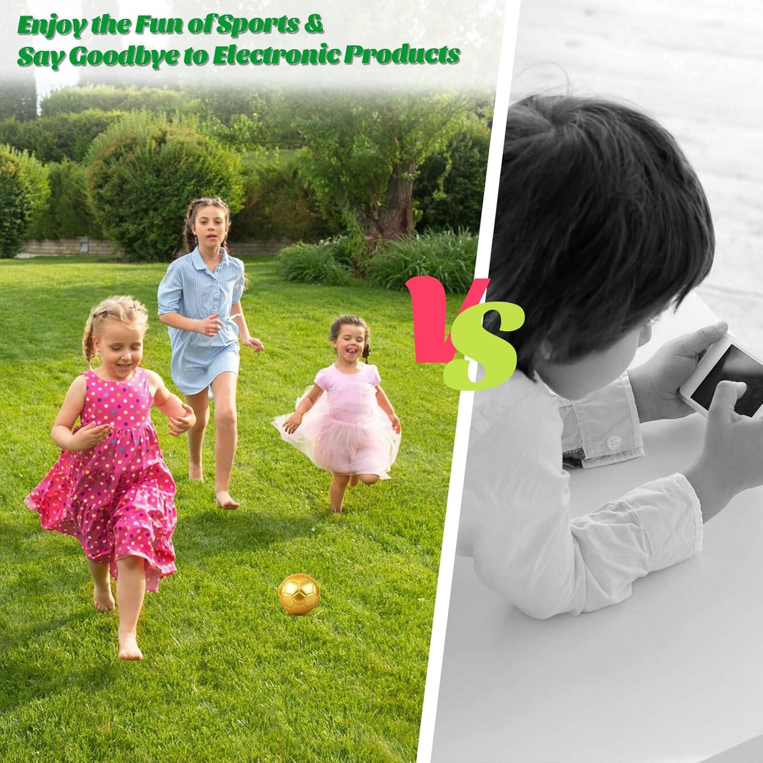 Mini balón de fútbol DLUGOPIS dorado tamaño 2 para niños