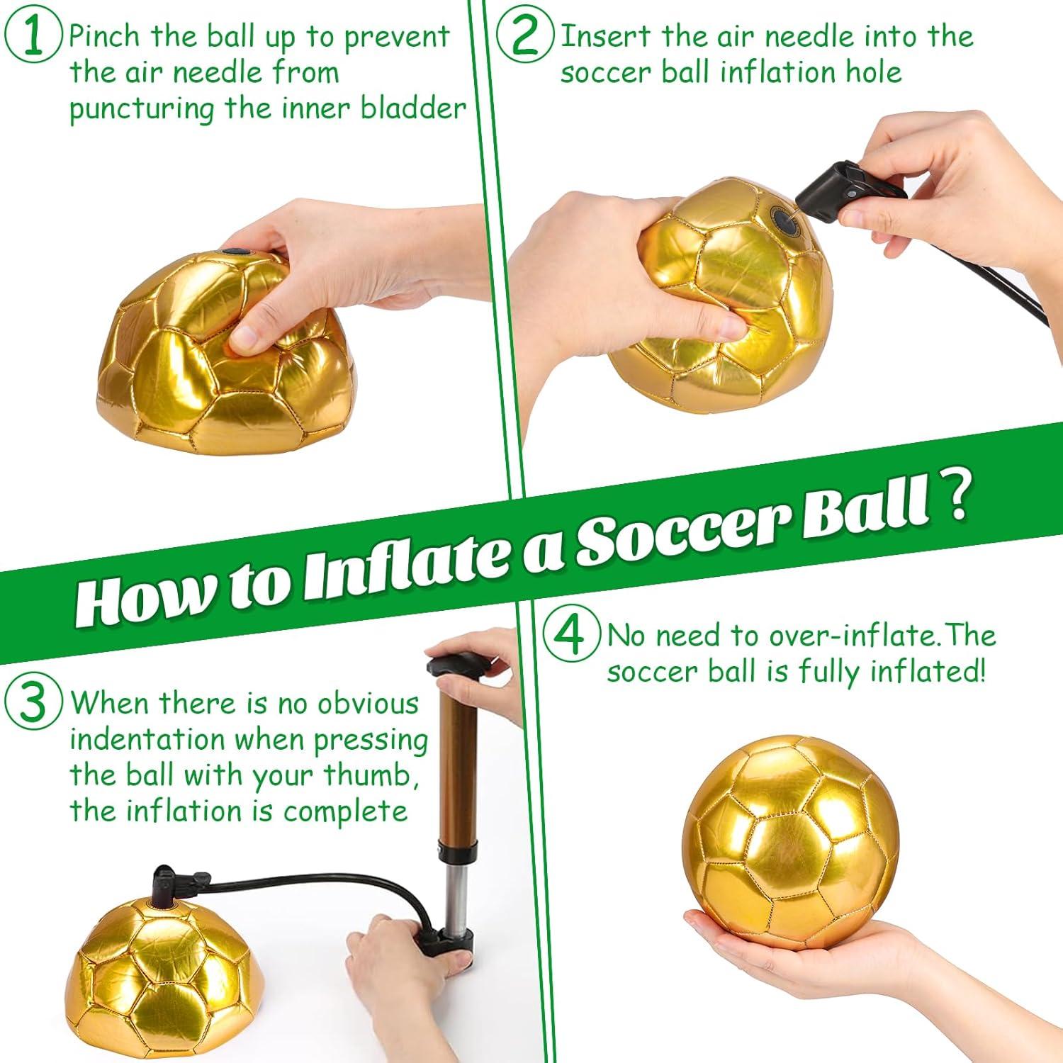 Mini balón de fútbol DLUGOPIS dorado tamaño 2 para niños