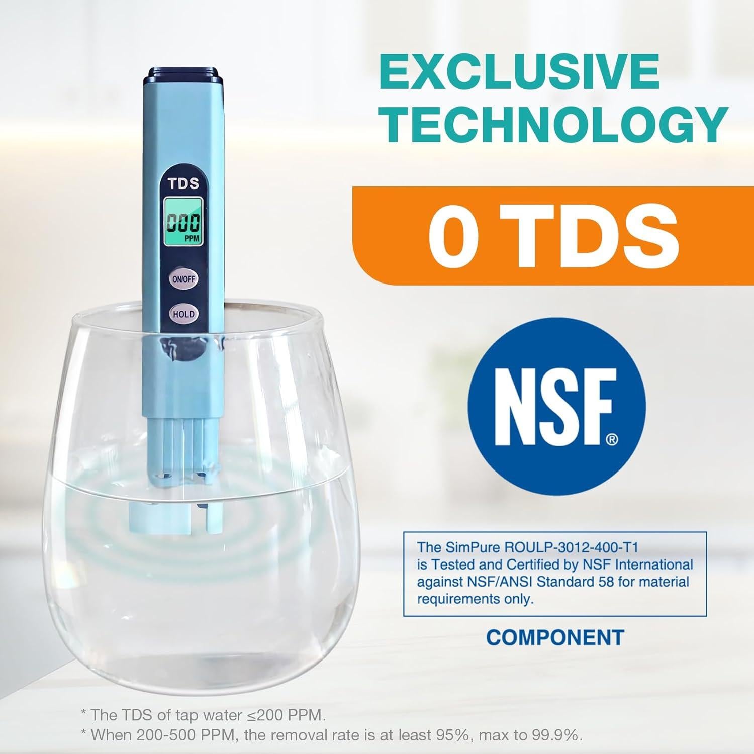 Sistema Ósmosis Inversa SimPure T1-400UV 8 Etapas 0 TDS