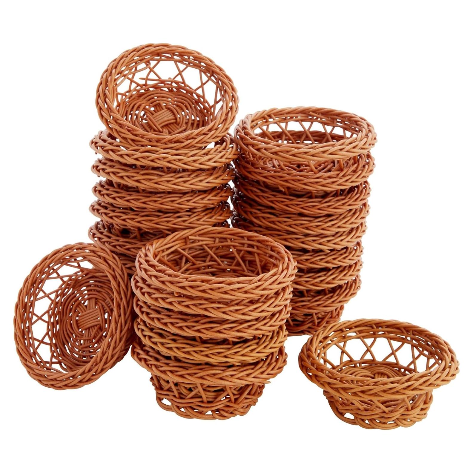 Conjunto de 24 Cestas Mini Tejidas Bright Creations 7.9 cm