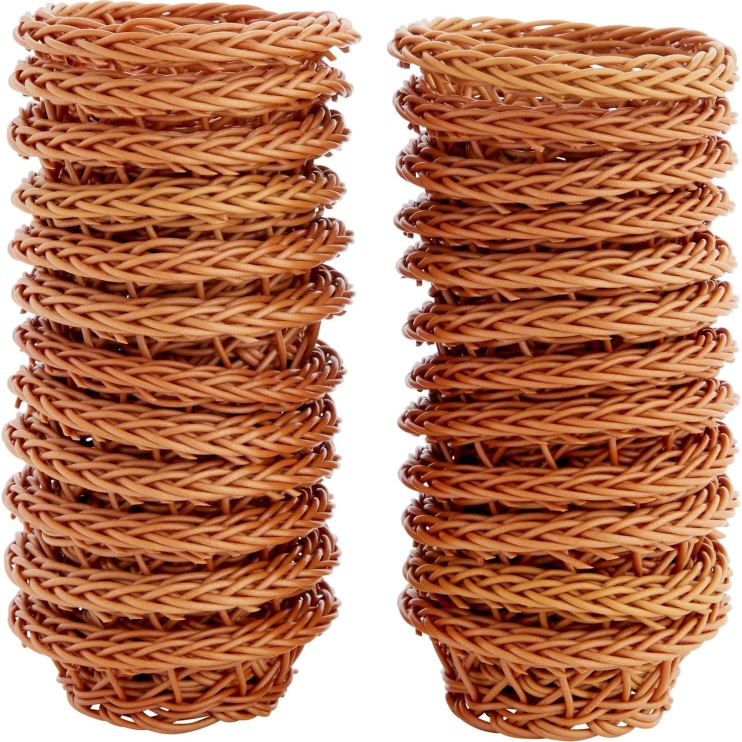 Conjunto de 24 Cestas Mini Tejidas Bright Creations 7.9 cm