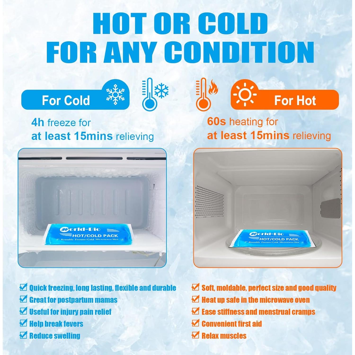 Compresa de Gel Frío Reutilizable WORLD-BIO 30.48x11.94 cm