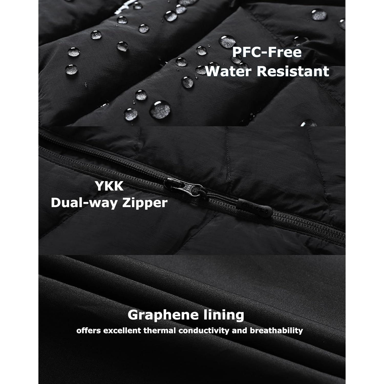 Chaqueta calefaccionada larga Venustas para mujer 90% plumón