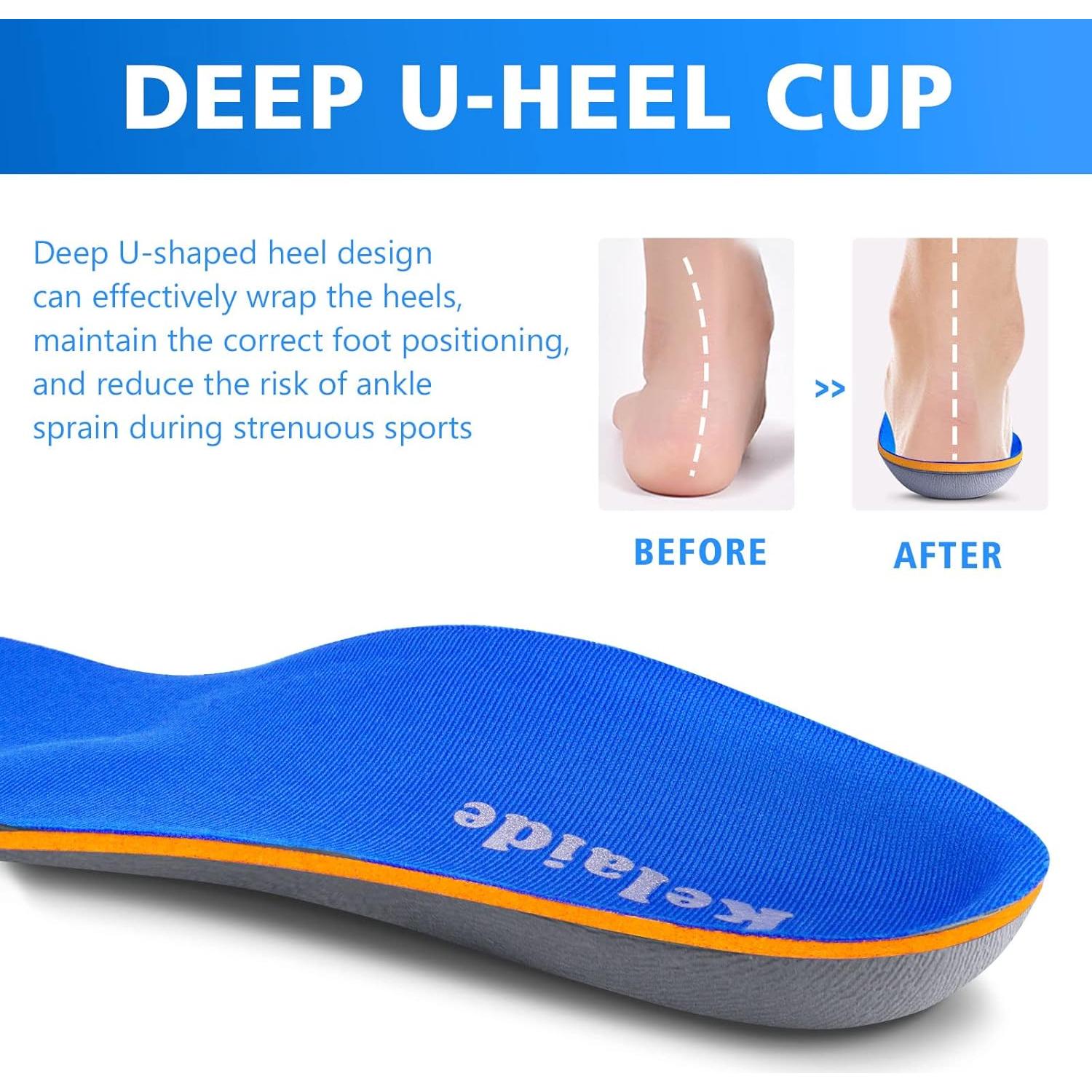 Plantillas ortopédicas Kelaide para fascitis plantar - Azul