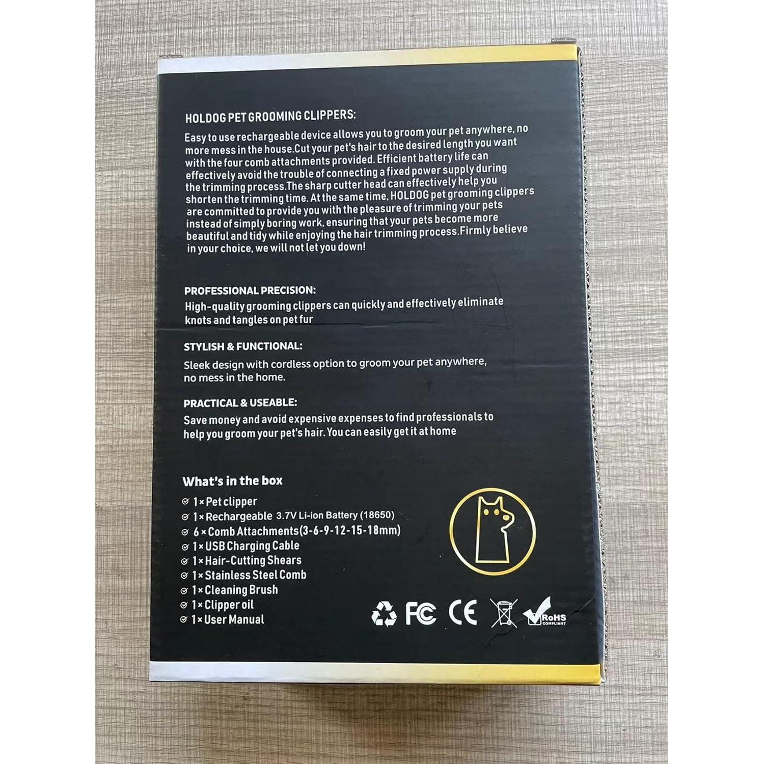 Cortadora de Pelo para Perros HOLDOG B8 Recargable 3 Velocidades