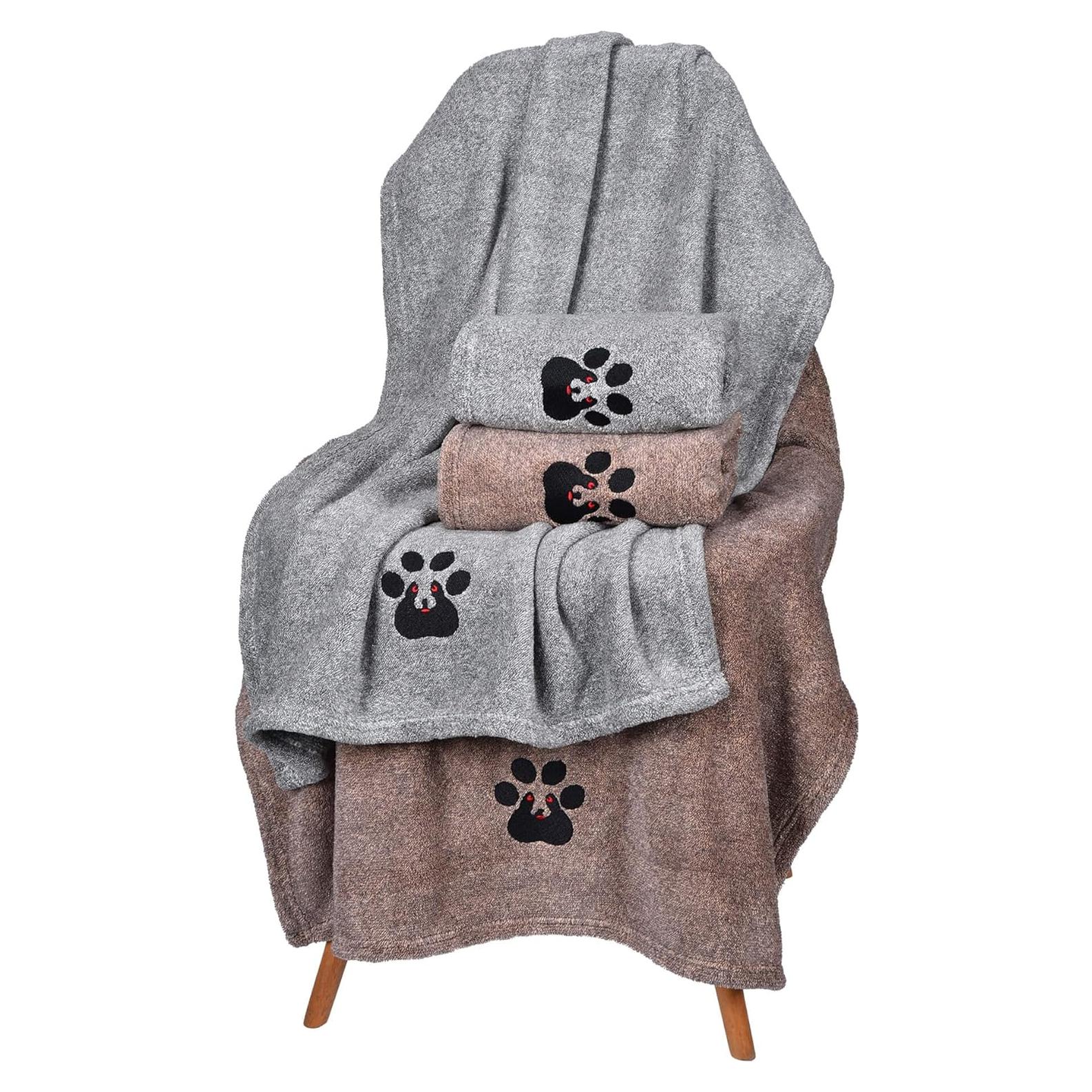 Toallas para Perros Dogvingpk - Microfibra Suave y Absorbente - Paquete de 4