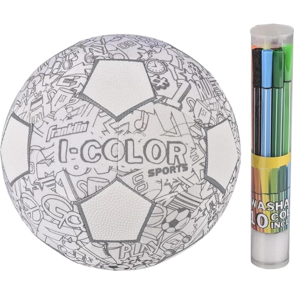 Balón Mini de Fútbol Franklin Sports con Marcadores 20 cm