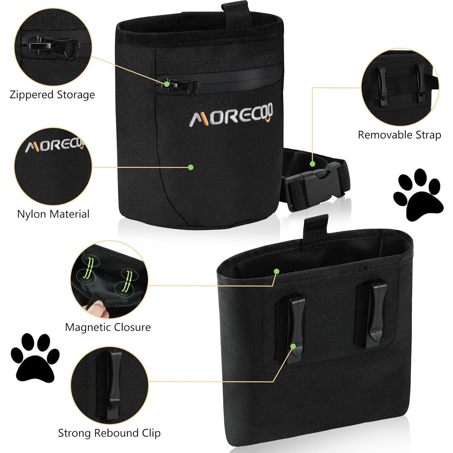 Bolsa de golosinas para perros SZO con cierre magnético - Negro