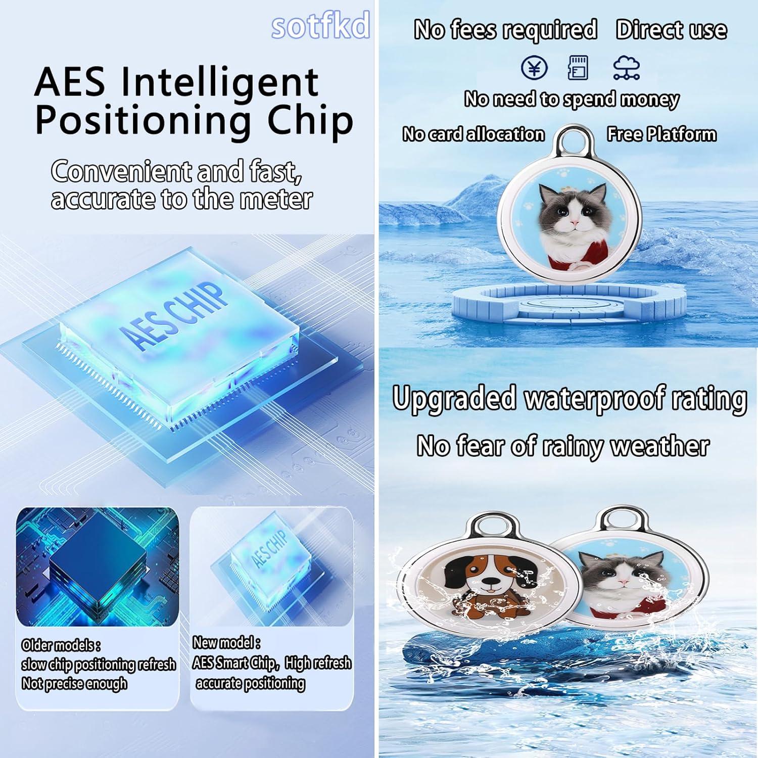 Rastreador GPS para Perros Sotfkd - Collar Universal Android/iOS