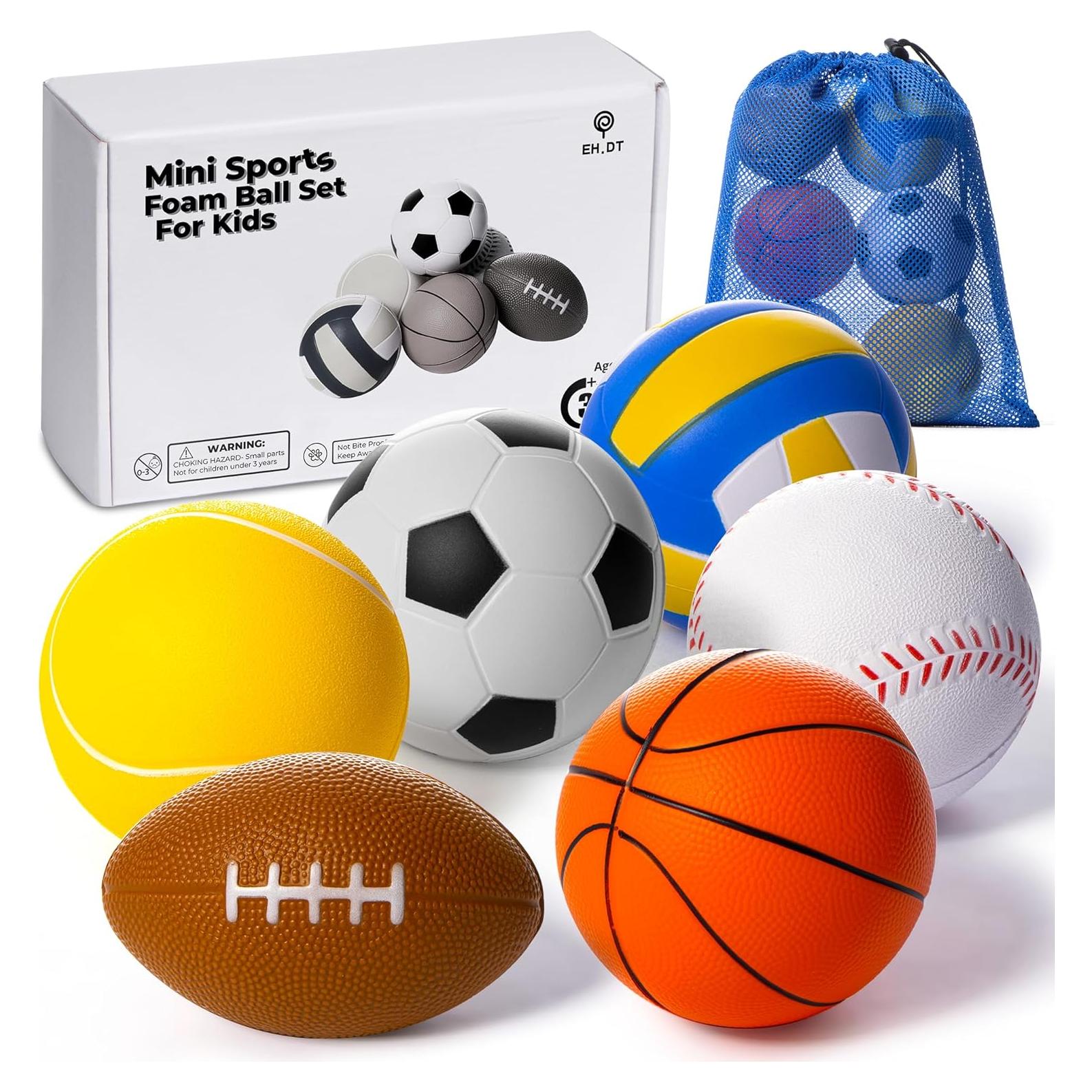 Juego de 6 Mini Pelotas de Espuma EH.DT para Niños