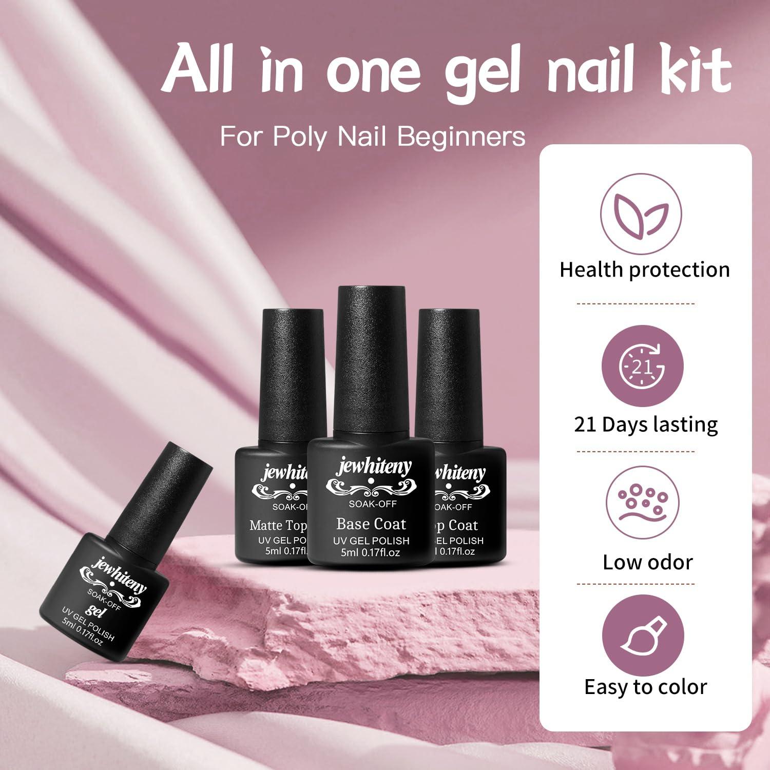 Kit de Esmalte de Uñas Gel 27 Colores + Lámpara UV JEWHITENY