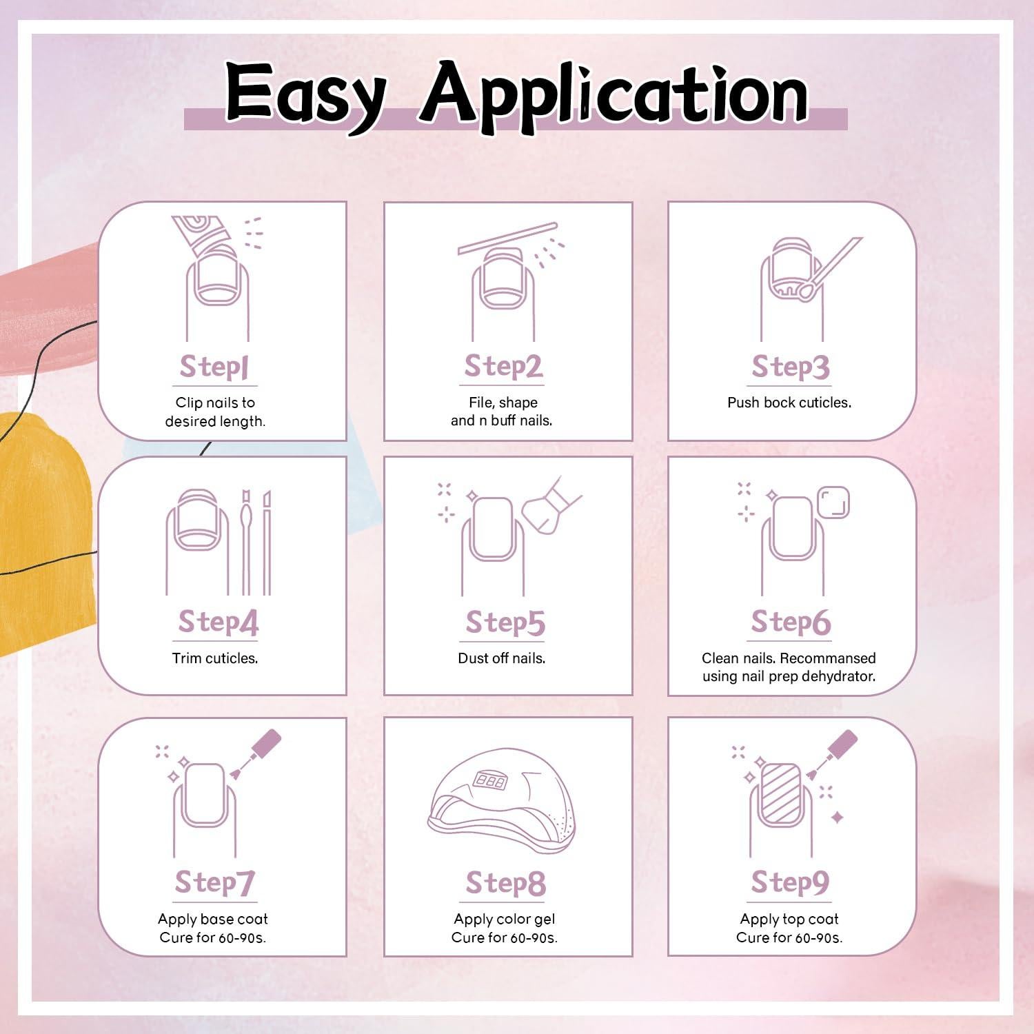 Kit de Esmalte de Uñas Gel 27 Colores + Lámpara UV JEWHITENY