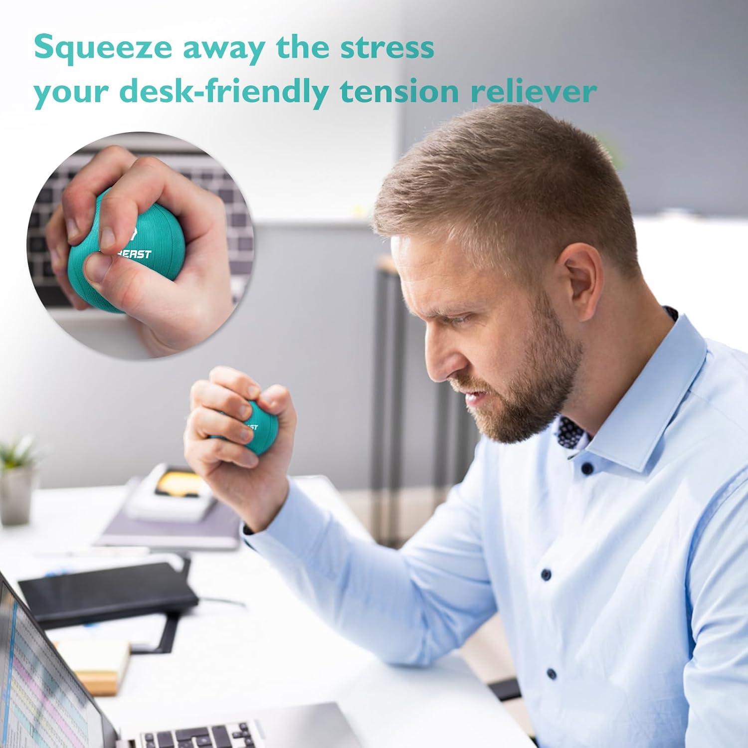 Set de 6 Pelotas Antiestrés FitBeast - Suave, Media, Dura