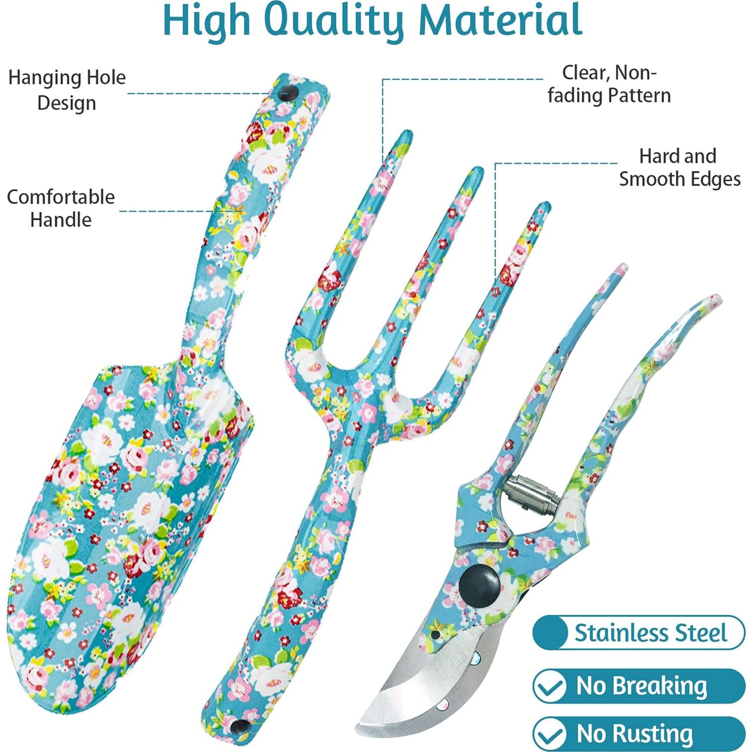 Juego de Jardinería Deaname 4 Piezas Acero Inoxidable