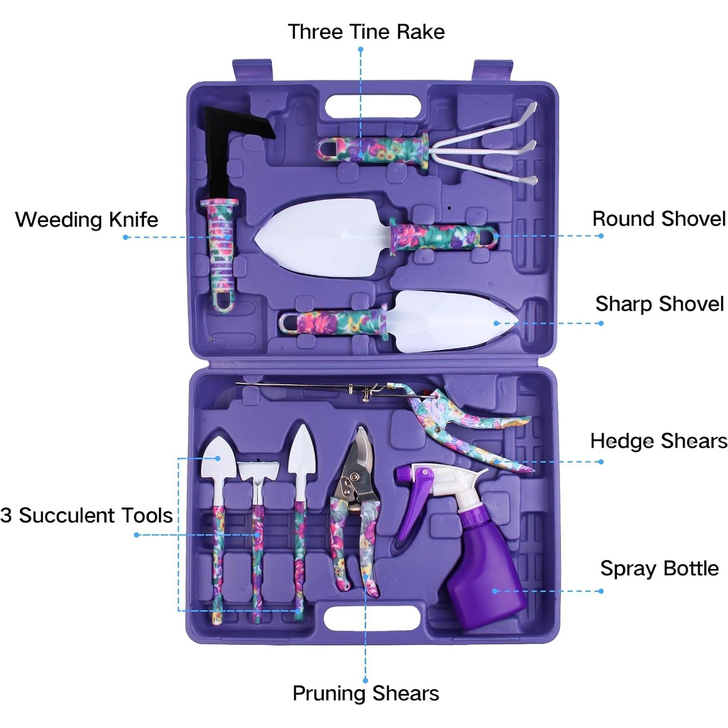 Juego de Herramientas de Jardín JUMPHIGH 10 Piezas Floral