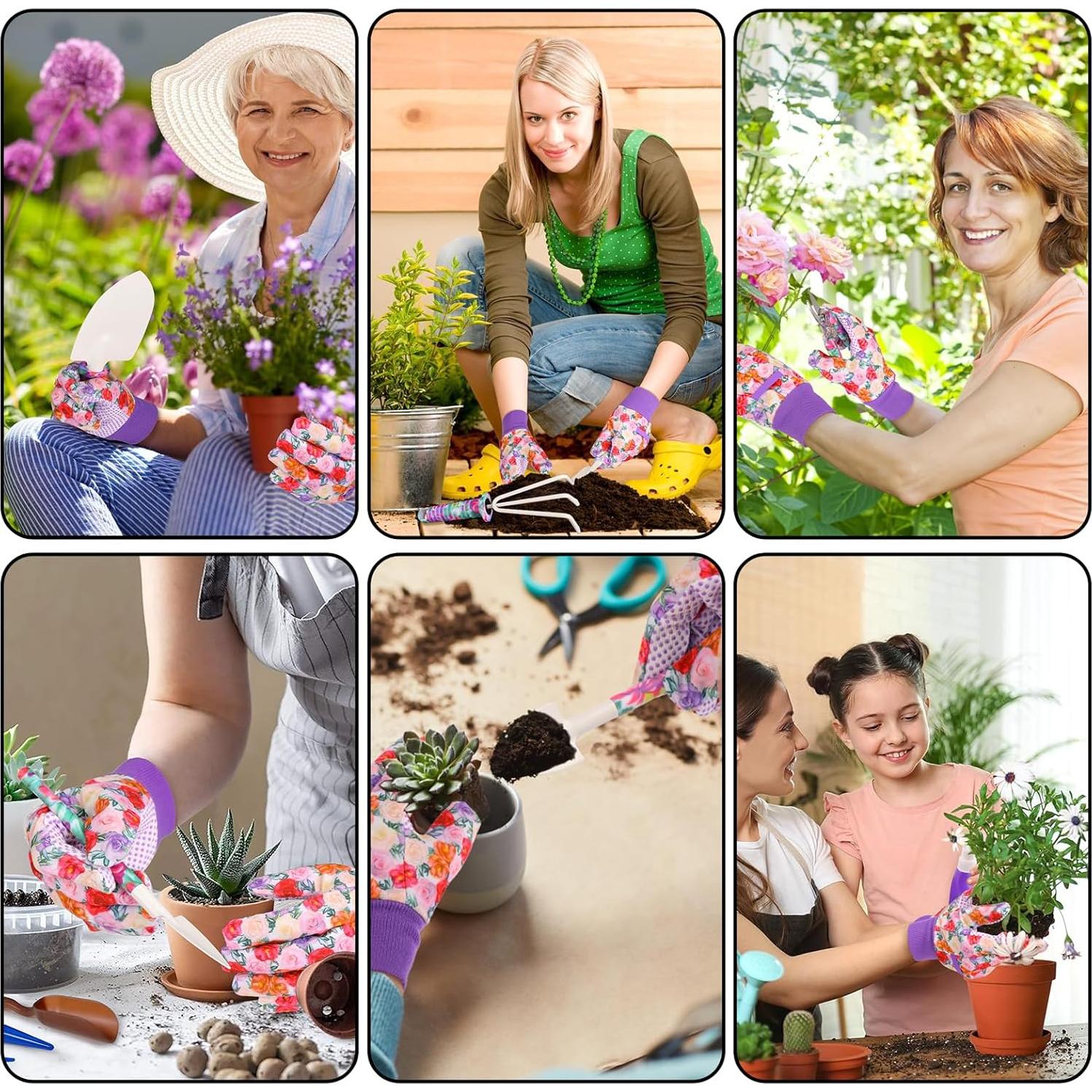 Juego de Herramientas de Jardín JUMPHIGH 10 Piezas Floral