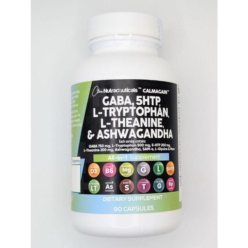 Suplemento CalmAgain Clean Nutraceuticals 60 Cápsulas GABA 750mg