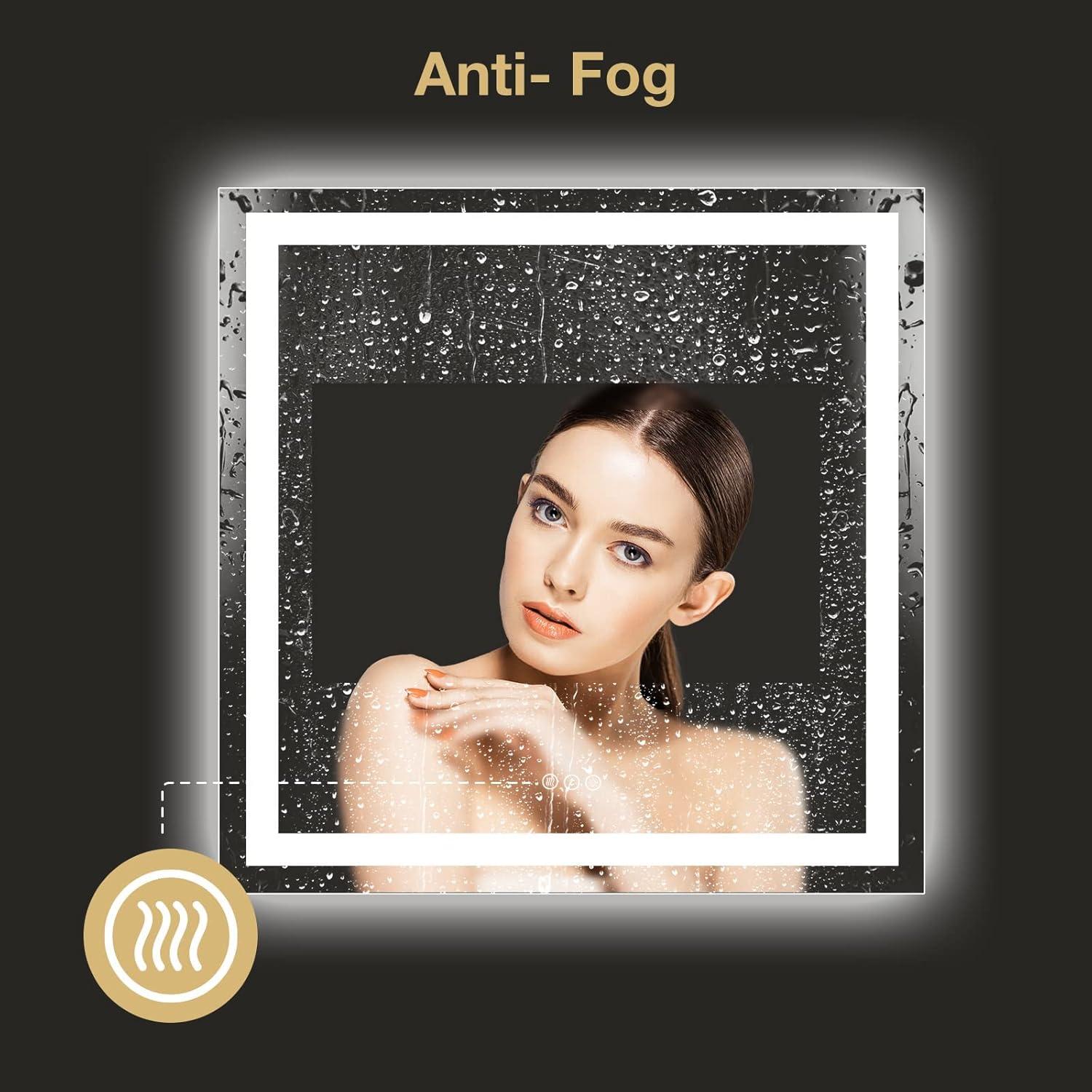 Espejo de Baño LED ODDSAN 30x30cm Cuadrado Anti-vaho