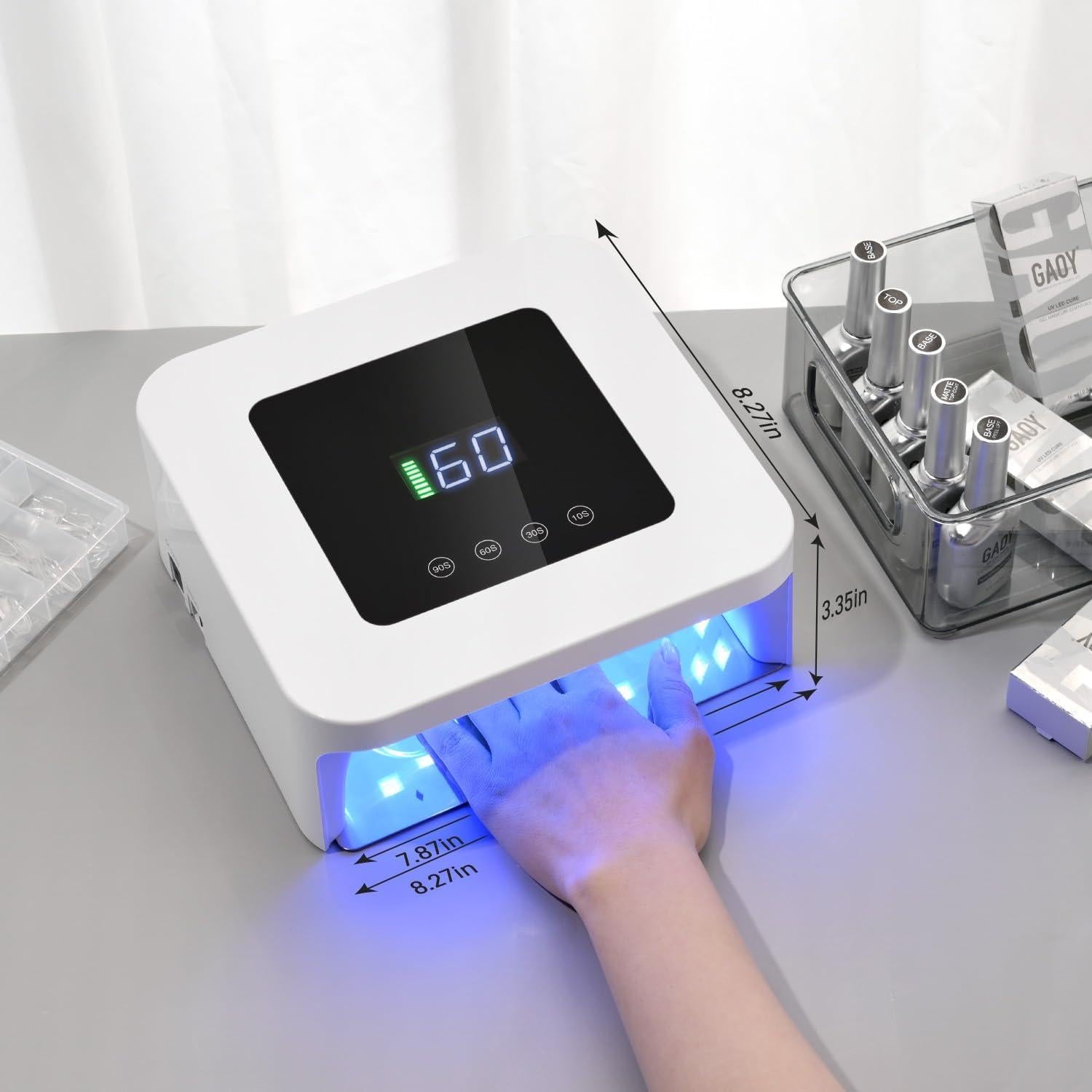 Lámpara UV LED Inalámbrica GAOY para Uñas de Gel, 7800mAh