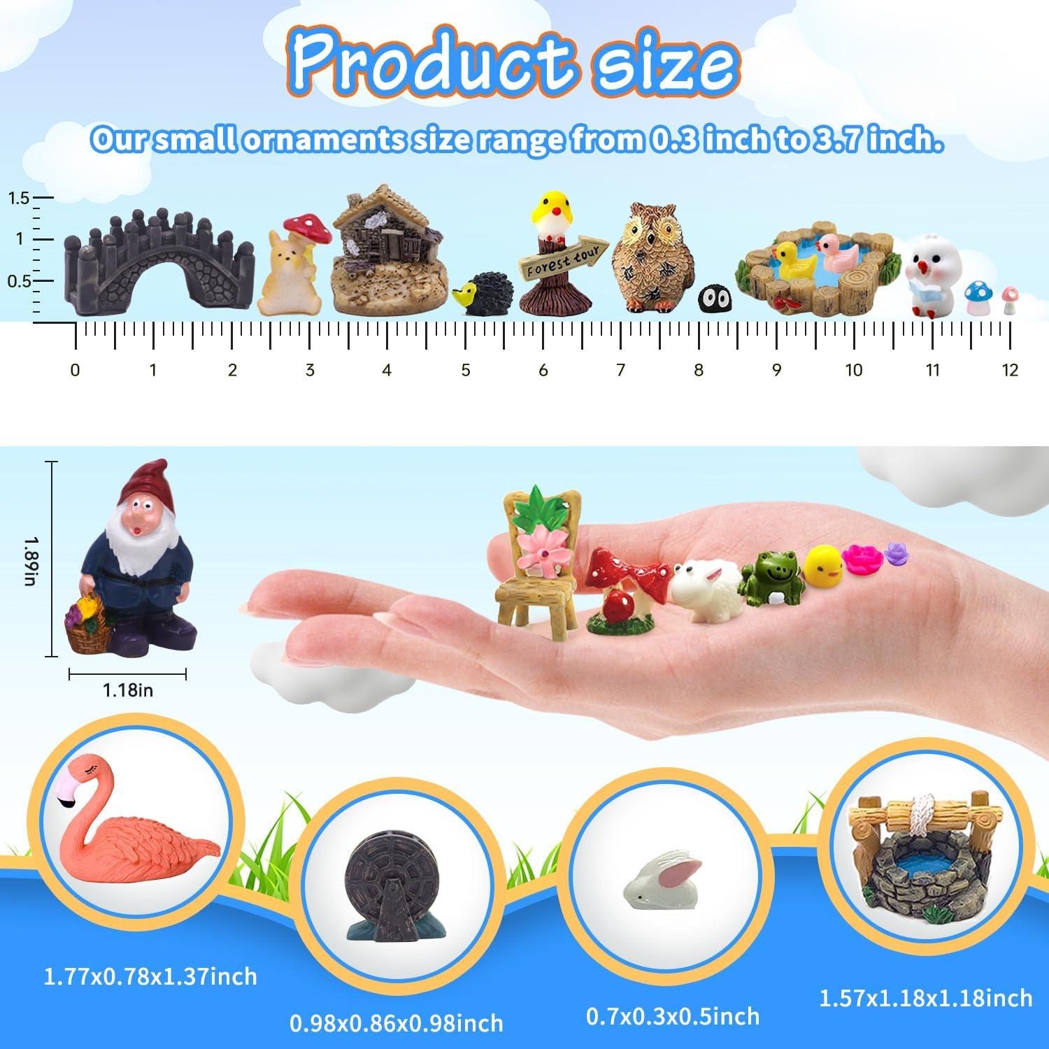 Kit de Jardín de Hadas Tardigrade 200 Piezas Resina