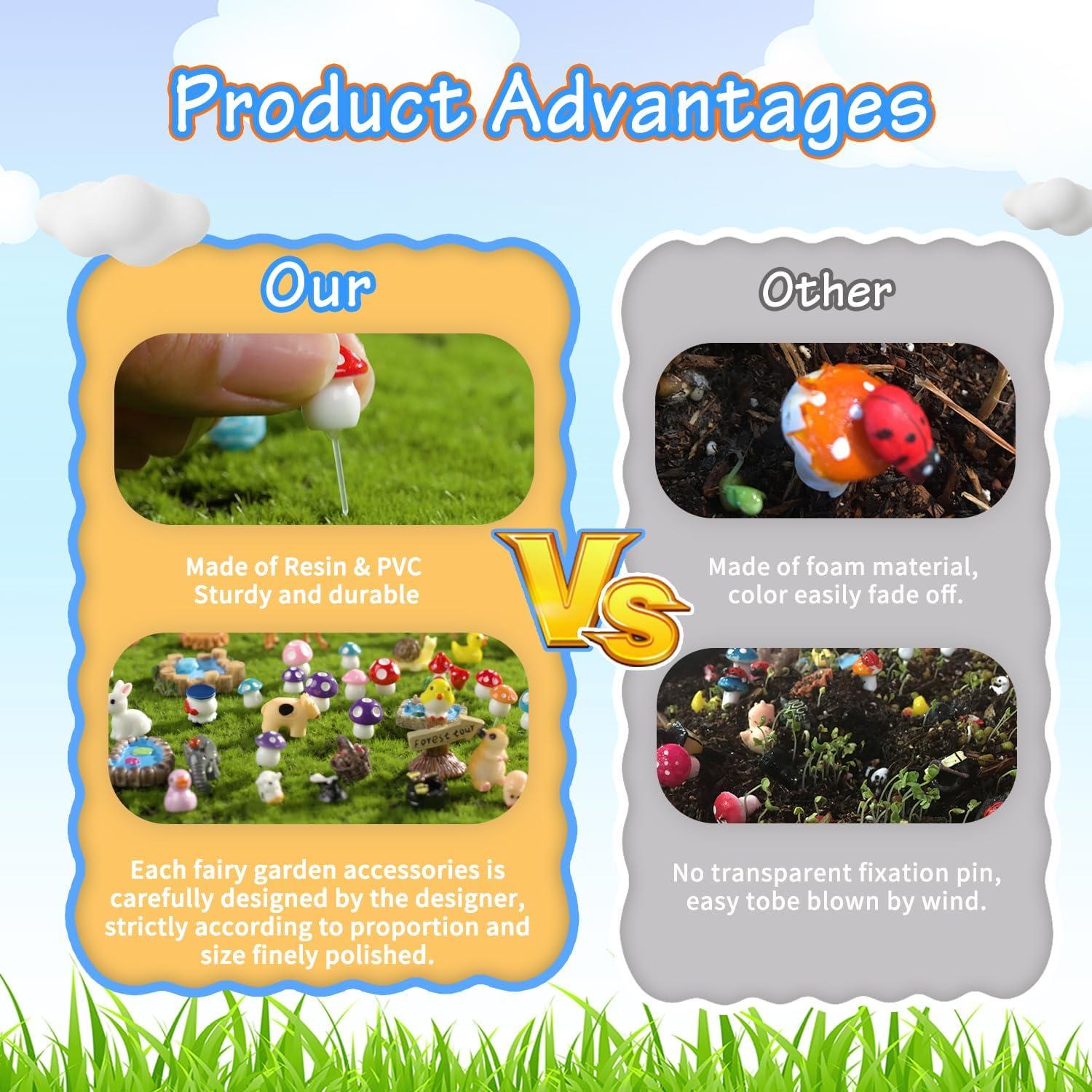 Kit de Jardín de Hadas Tardigrade 200 Piezas Resina