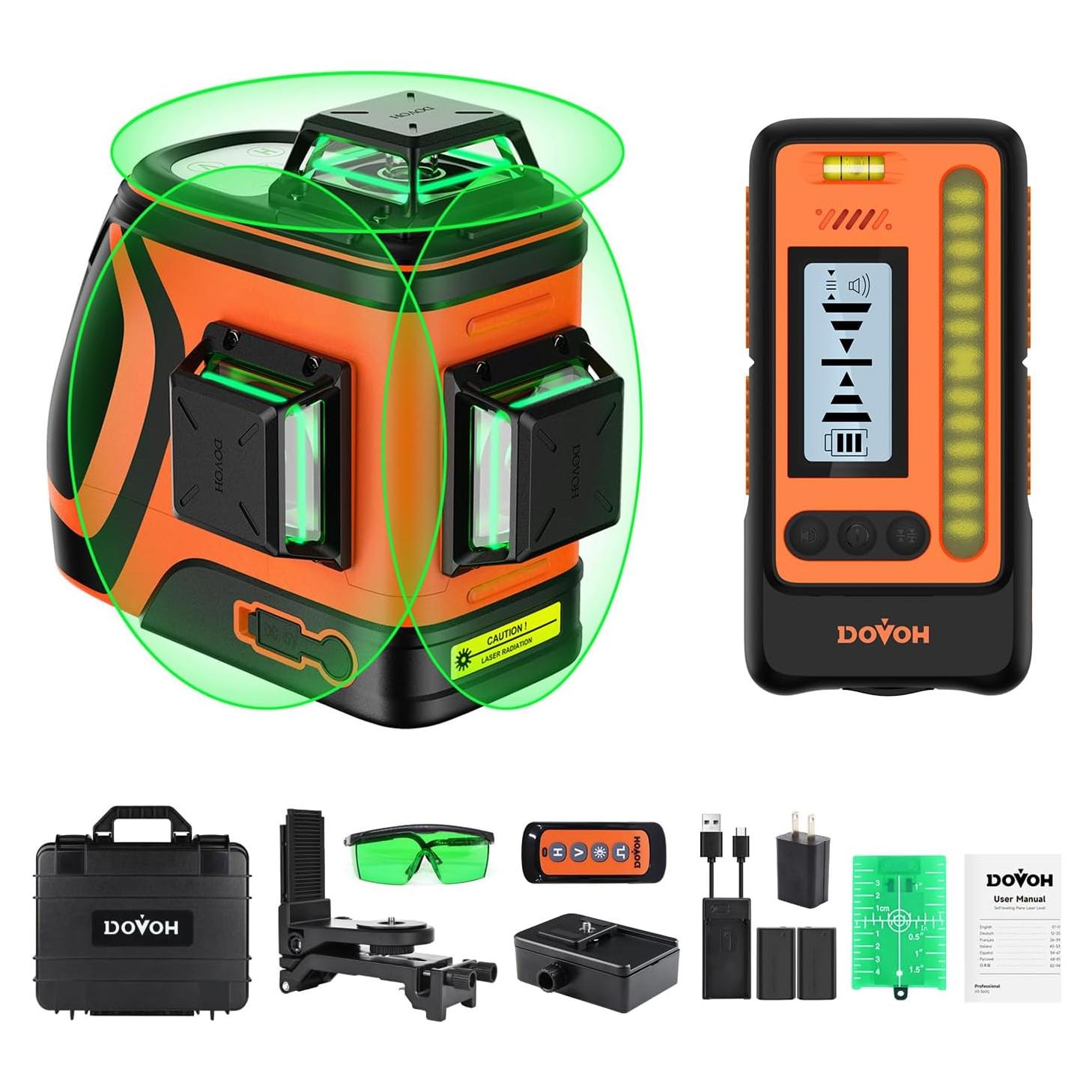 Nivel Láser Exterior DOVOH H3-360G Autonivelante 122m Verde