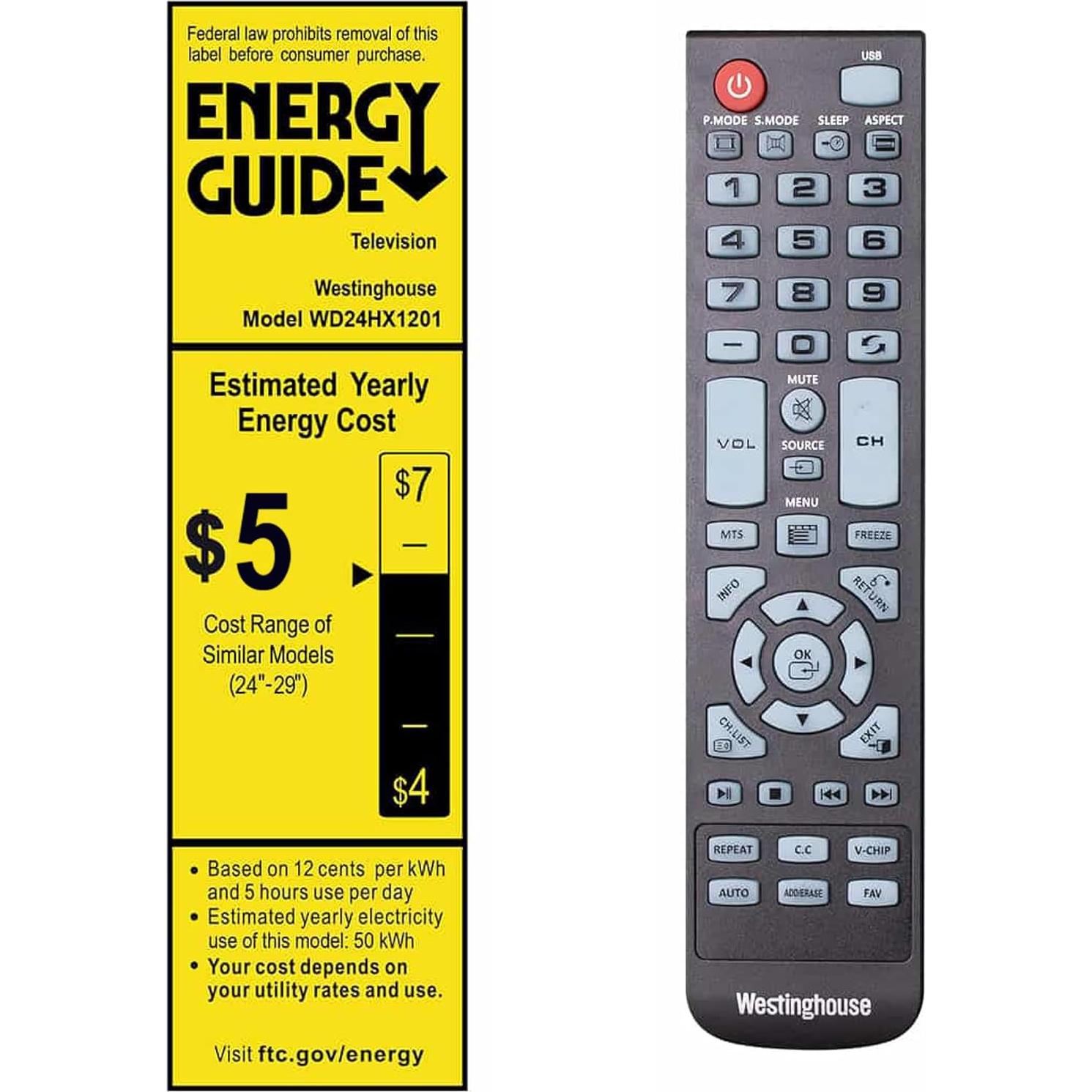 Televisor Westinghouse 24" HD LED 720p Pantalla Plana