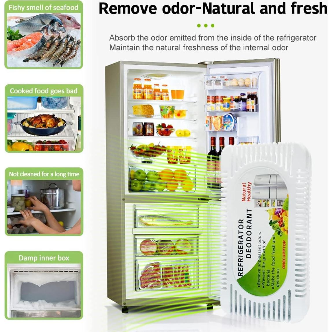 Desodorante para Refrigerador MINUODA - Paquete de 6, Carbón Activado