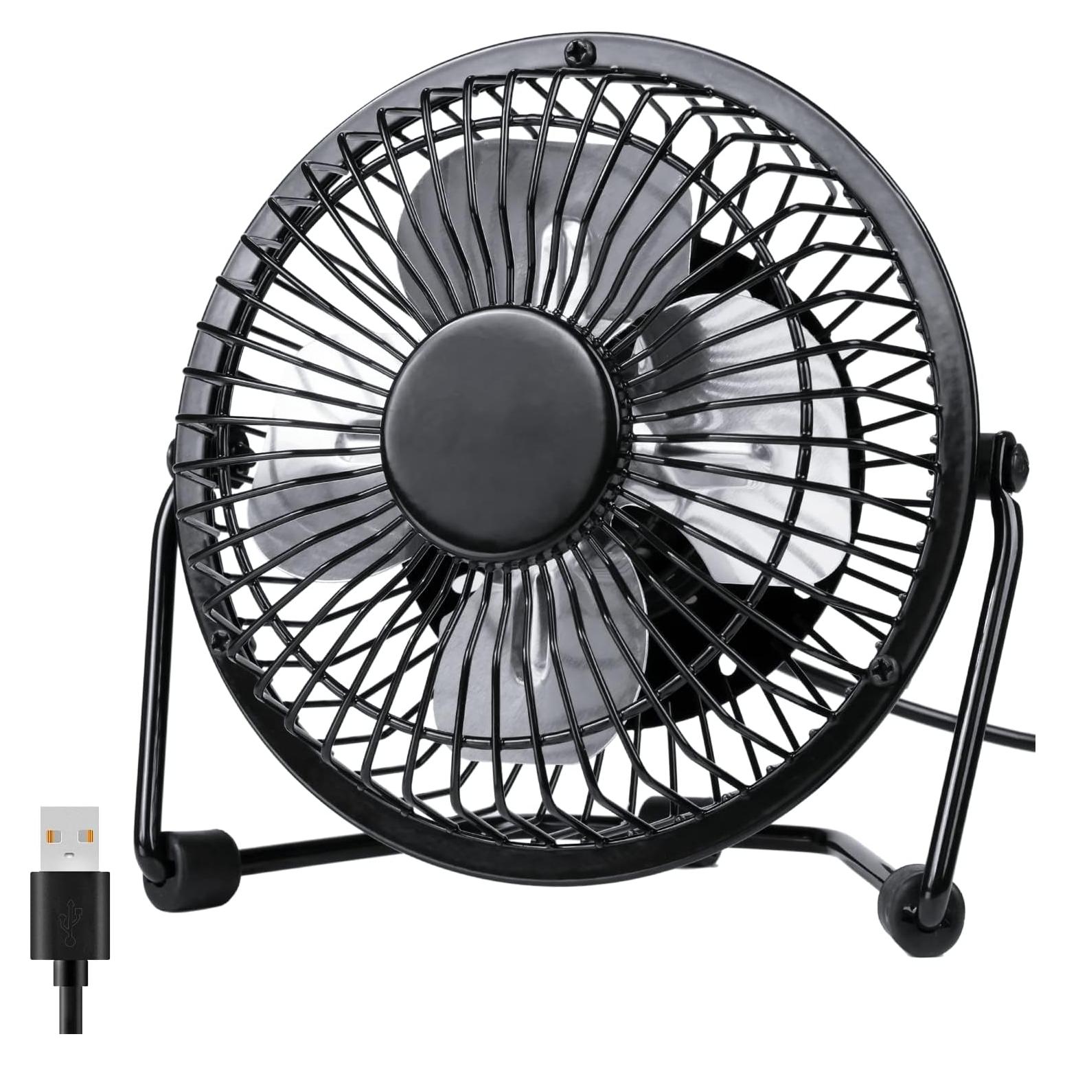 Ventilador de Mesa Zuvas QT-U401 USB 10 cm 2 Velocidades Silencioso
