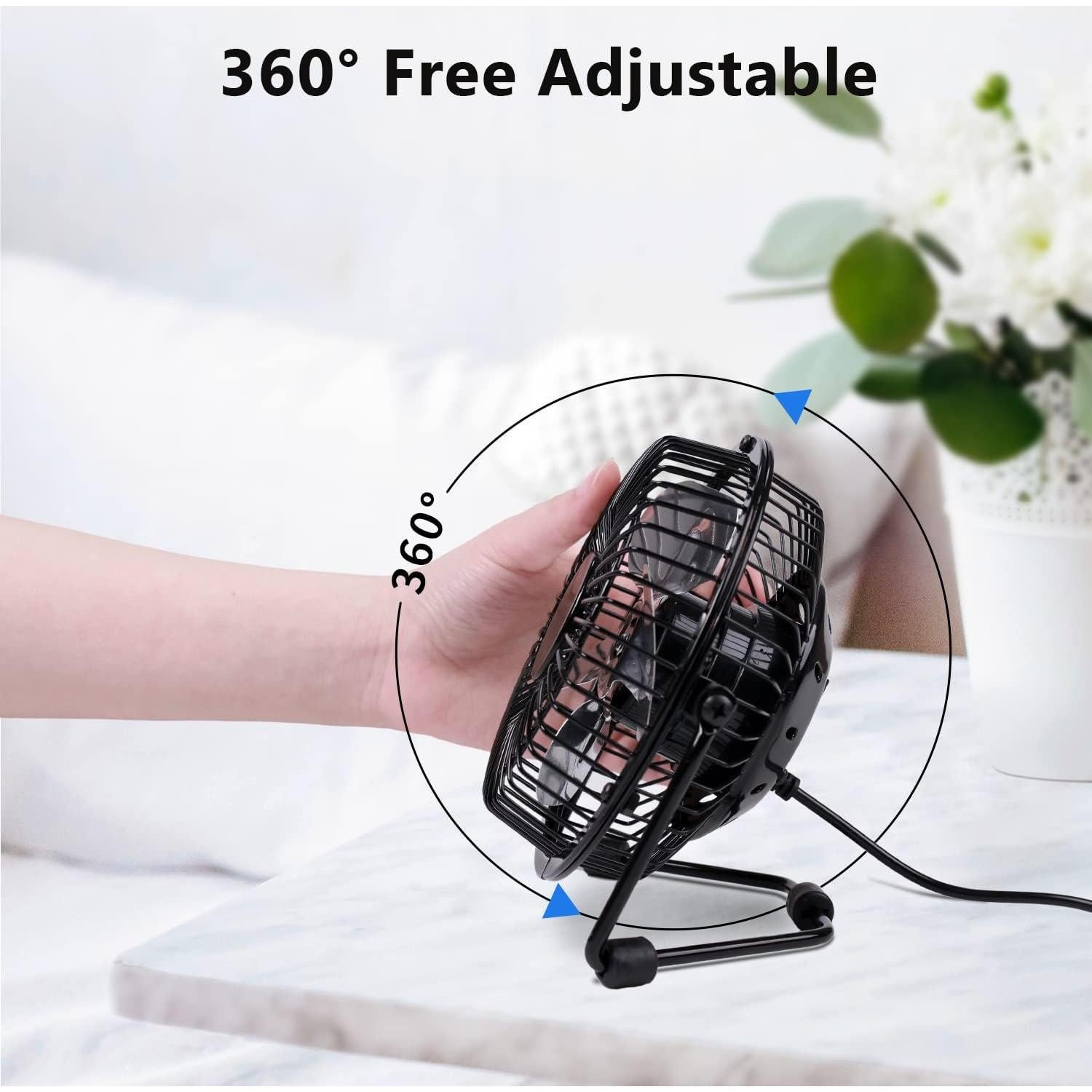 Ventilador de Mesa Zuvas QT-U401 USB 10 cm 2 Velocidades Silencioso