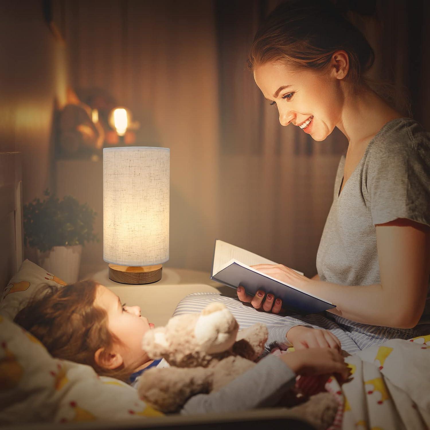 Lámpara de Mesita de Noche SEENSINY CT01 Regulable 3 Temperaturas