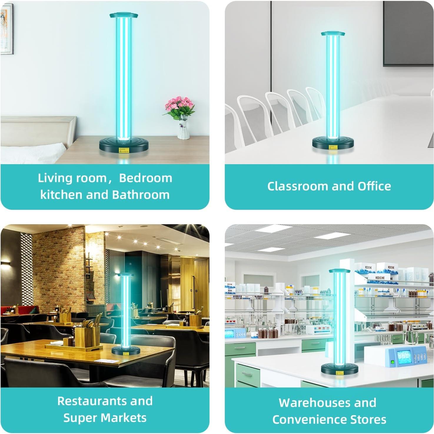 Purificador de Aire UV 100W JTAPURE, Desinfección Eficaz