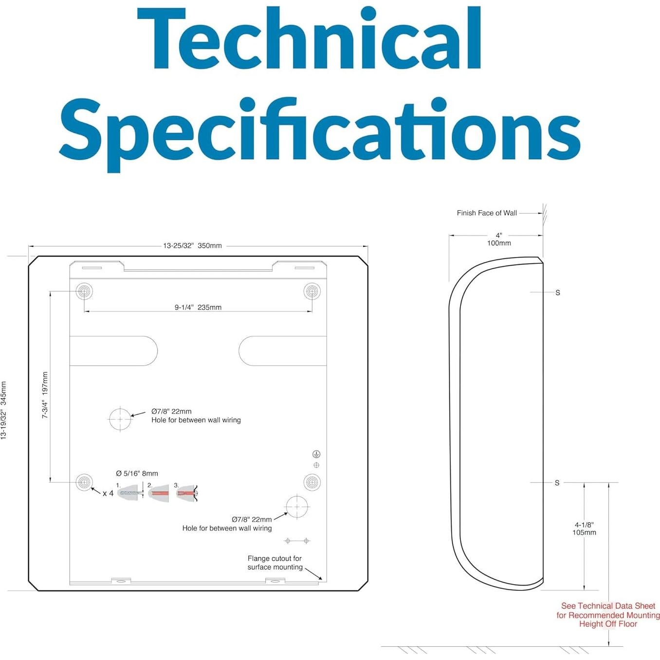 Secador de Manos Automático Bobrick 7120 Epóxido Blanco 115V
